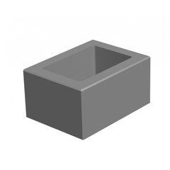 Купити Блок для стовпа Гладкий М-200 (мікрофаска) 400х300х200 жовтий