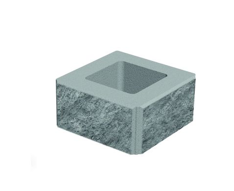 Блок декоративный для столба Золотой Мандарин М-200 (четырехсторонний скол) серый